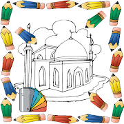 Coloring Islamic Moslem Children