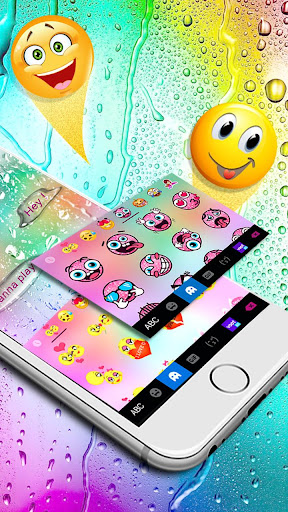 Rainbow Waterdrops Keyboard Th Screen 3