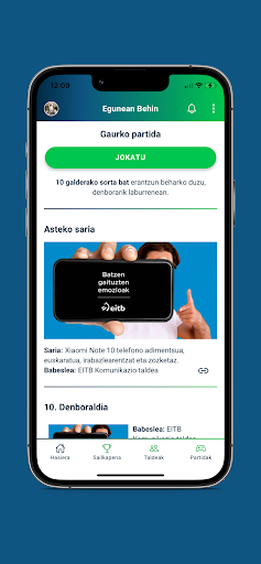 Android application Egunean Behin screenshort