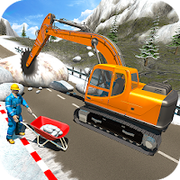 Snow Cutter Excavator Simulator-Winter Snow Rescue