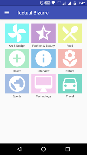 Android application factual Bizarre screenshort