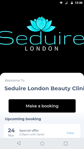 Android application Seduire London Beauty Clinic screenshort