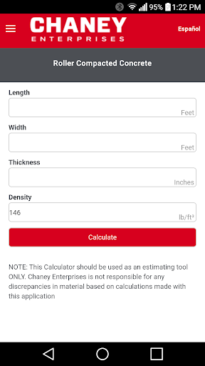 Concrete & Agg Calculator Screen 3