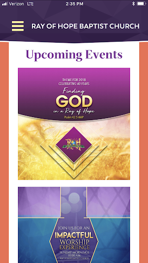 Ray of Hope Baptist Screen 3