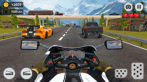 Android application Highway Bike Race - Bike Game screenshort