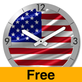 USA Flag Analog Clock Lite icon