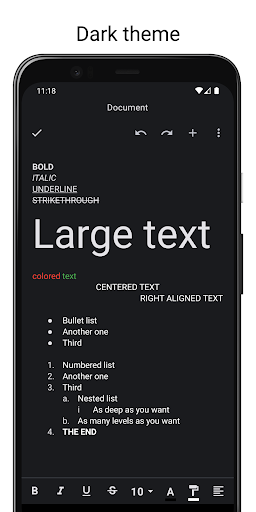 Screenshot of Writer pro - write on the go