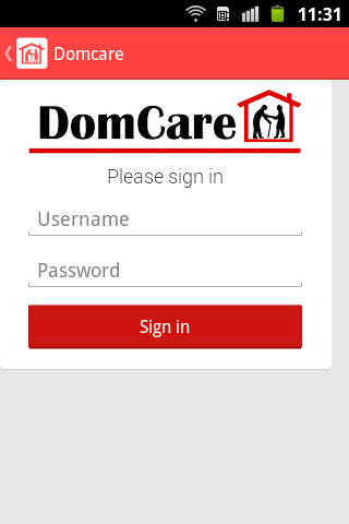 Android application DomCare Mobile screenshort