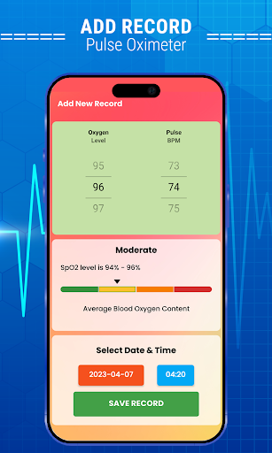 Pulse Oximeter : Oxygen Level Screen 3