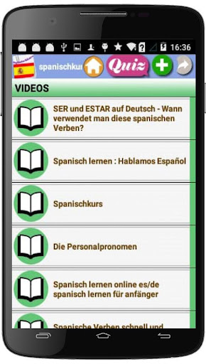 Android application Spanischkurs screenshort