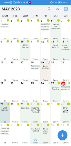 Android application Denmark Calendar screenshort