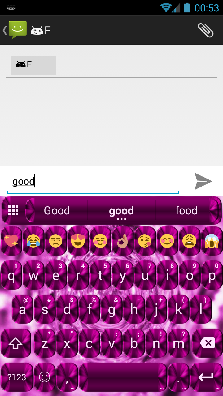 Android application Shading Pink Emoji Keyboard screenshort