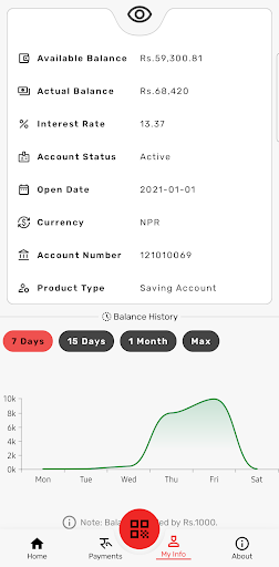 Prakritik SmartBanking Screen 3
