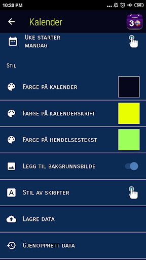Norsk Kalender med Ukenummer