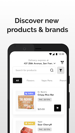 Android application Cannabis Gram Delivery screenshort