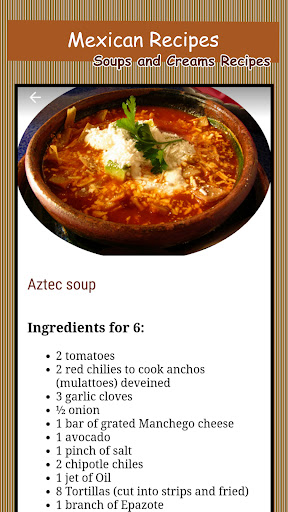 Android application Soups and Creams Recipes screenshort