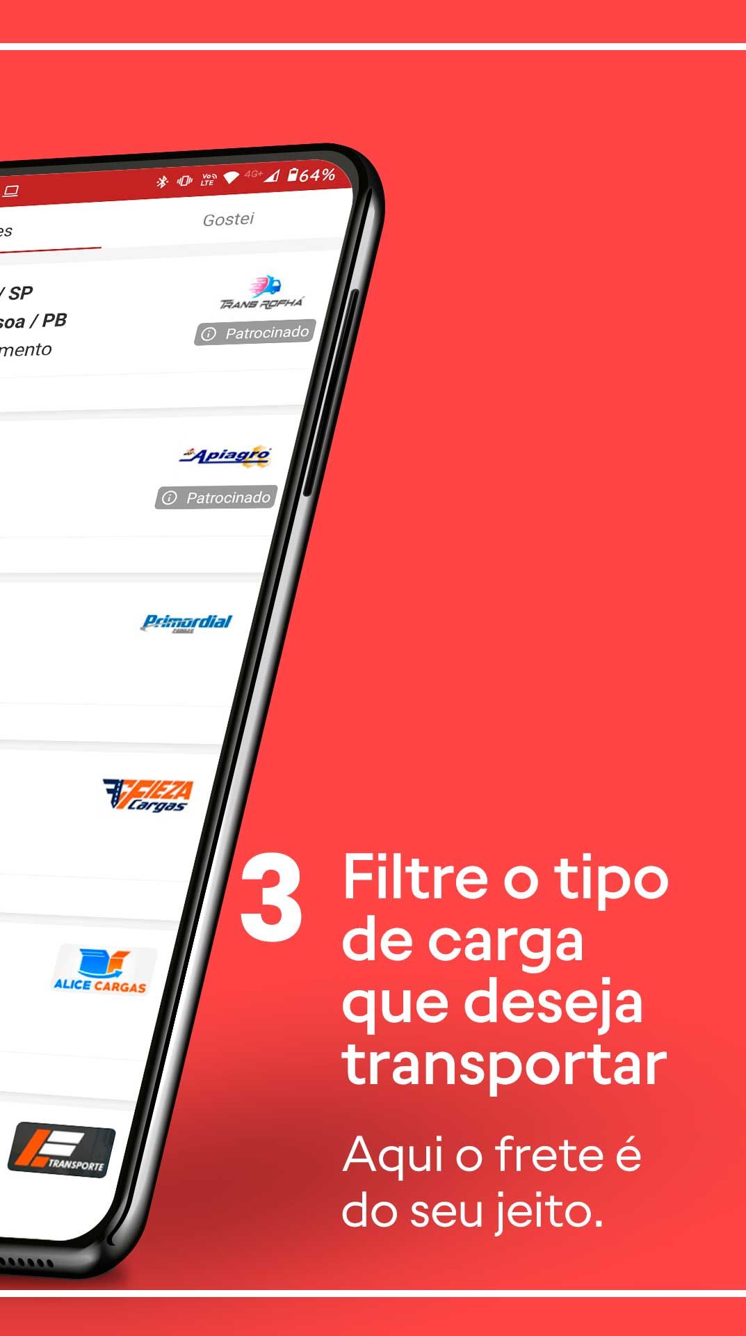Android application Fretebras: Baixou, Carregou! screenshort
