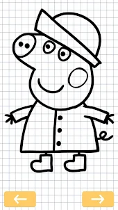 How to draw Pepo Piglet