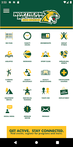 Android application Northern Michigan Rec Sports screenshort