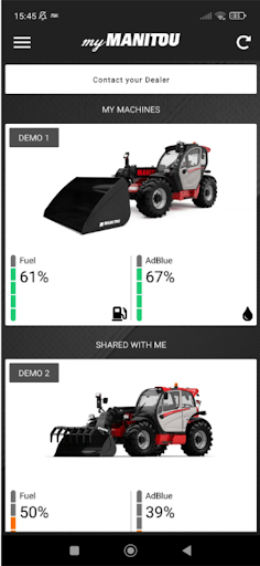 Android application myMANITOU screenshort