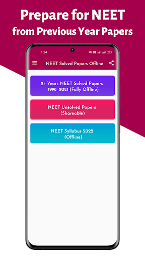Android application NEET Solved Papers Offline screenshort