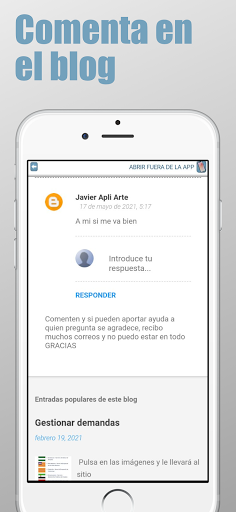 Vista previa de la aplicación