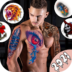 Cover Image of Download Tattoo my photo: tattoos for men- 3D tattoo design 21.0 APK