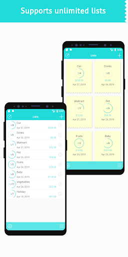 Android application Grocery List screenshort