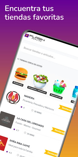 Android application Flashservice screenshort