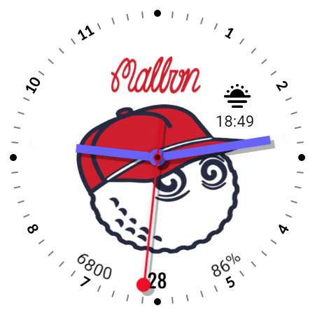 Android application HJ Malbon 시계 화면 screenshort