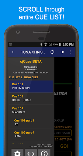 cjCues PRO Screen 3