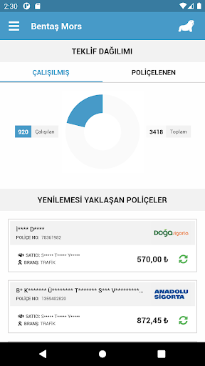 Android application Bentaş Mors screenshort