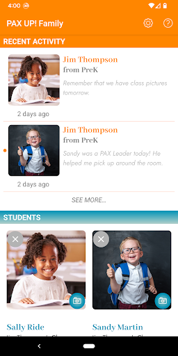 Android application PAX UP! Family screenshort