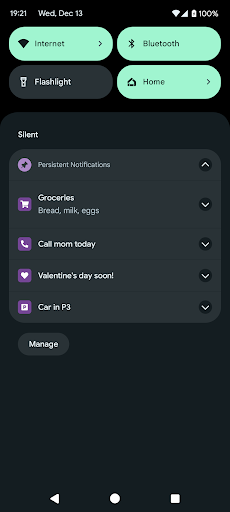 Persistent Notifications Screen 2