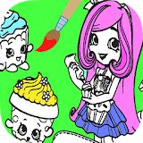 Coloring Book Shopkins Girls icon