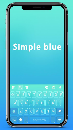 Android application Blue Gradient Keyboard Theme screenshort