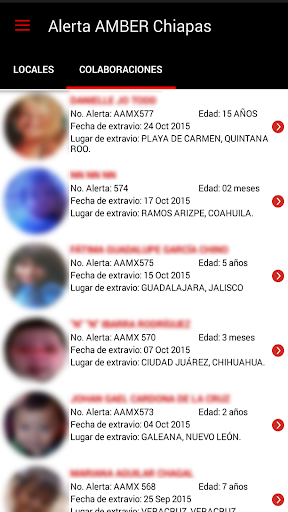 Alerta AMBER Chiapas Screen 2