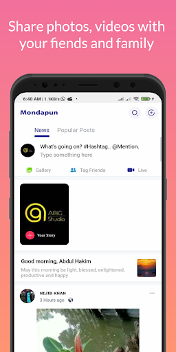 Mondapun - Social Network