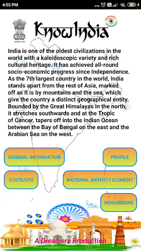 Android application Know India - Smart Kids Genera screenshort