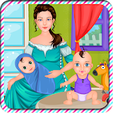 Baby sitter birth games icon