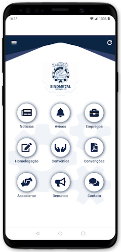 Android application SINDMETAL CASCAVEL screenshort