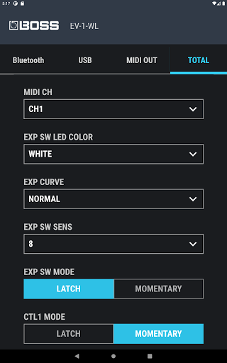 Screenshot of EV-1-WL Editor