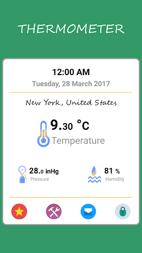 Android application Super Thermometer screenshort