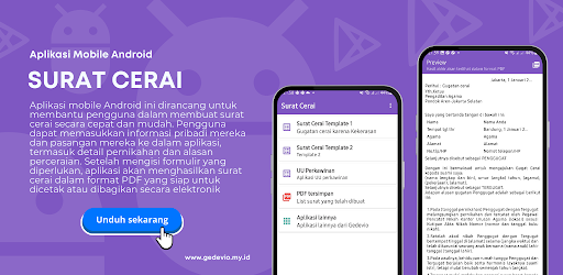 Android application Surat Cerai screenshort