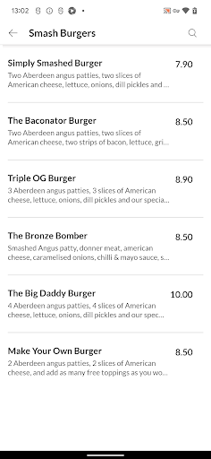 Smash Burger Screen 3