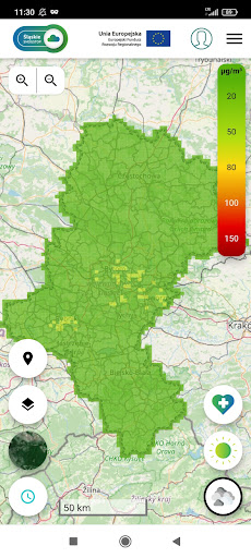 Android application Śląskie SMOGSTOP screenshort