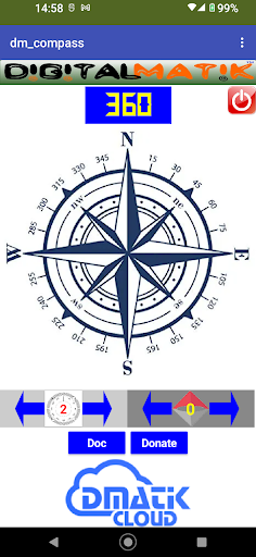 Android application dm_compass screenshort