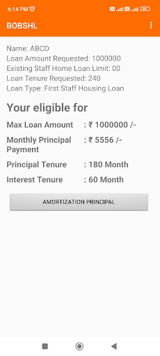 BOB SHL CALCULATOR Screen 3