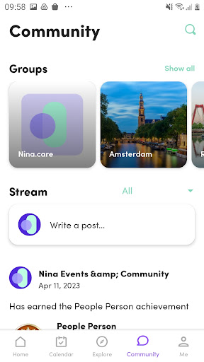 Nina Events & Community Screen 3