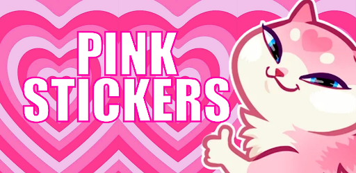 Android application Pink Stickers screenshort